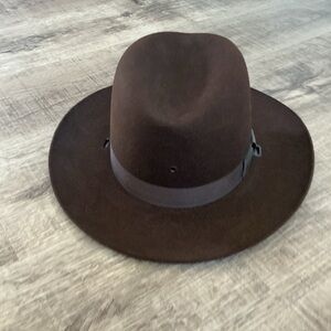 Stratton Felt Self Forming Sheriff  Trooper Hat Chocolate Brown Size 7 NWT